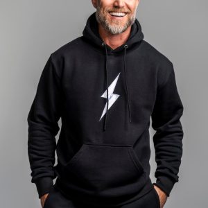 BOLT Hoodie - Black/White Bolt