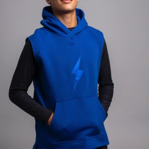 BOLT Sleeveless Hoodie - Royal/Royal Bolt