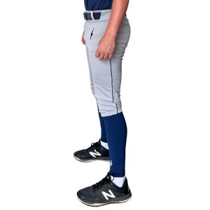 Premium Pro Baseball Knicker Pant w/ Piping - Grey/Navy
