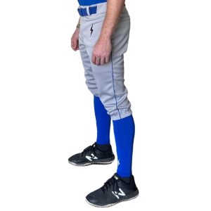 Premium Pro Baseball Knicker Pant w/ Piping - Grey/Royal Blue
