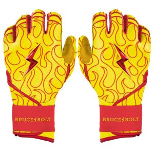 BADER Series Long Cuff Batting Gloves - BADER FLAMES