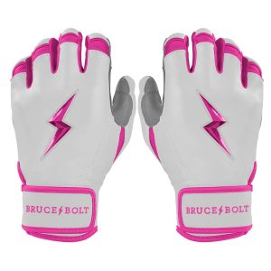 PREMIUM PRO CHROME Series Short Cuff Batting Gloves - PINK